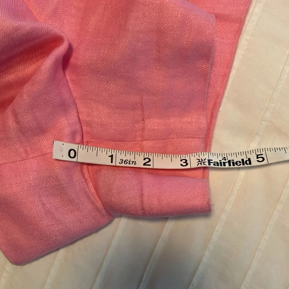 J Crew pink linen elastic waist pull on shorts - Picture 9 of 9